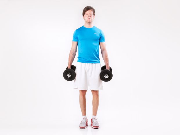 Hammer-Curls, stehend mit Kurzhanteln