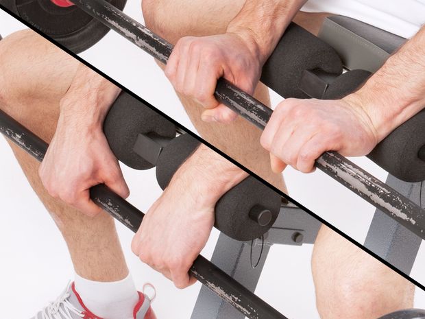 Unterarm-Curls im Obergriff mit Langhantel